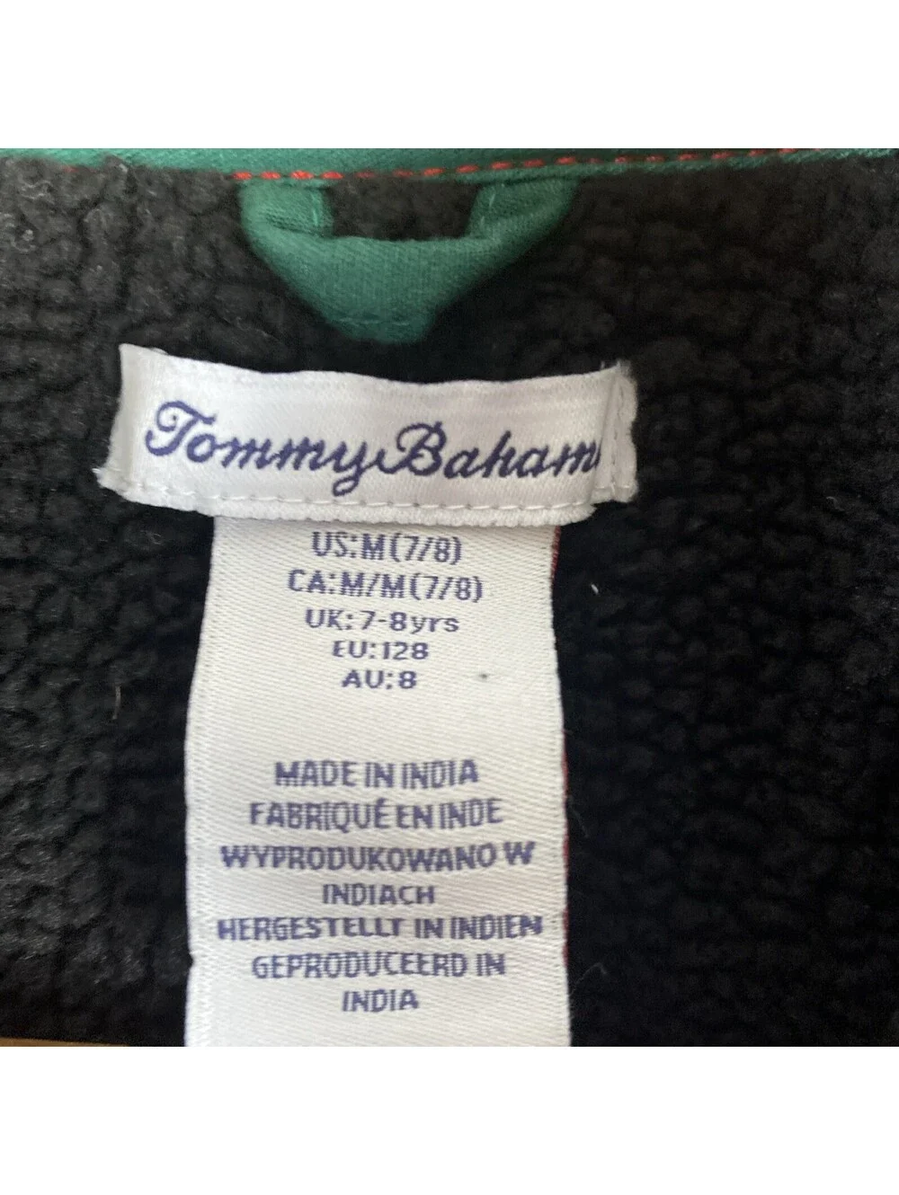 Tommy Bahama Boy’s M 7/8 Buffalo Plaid Sherpa Lined Shacket
